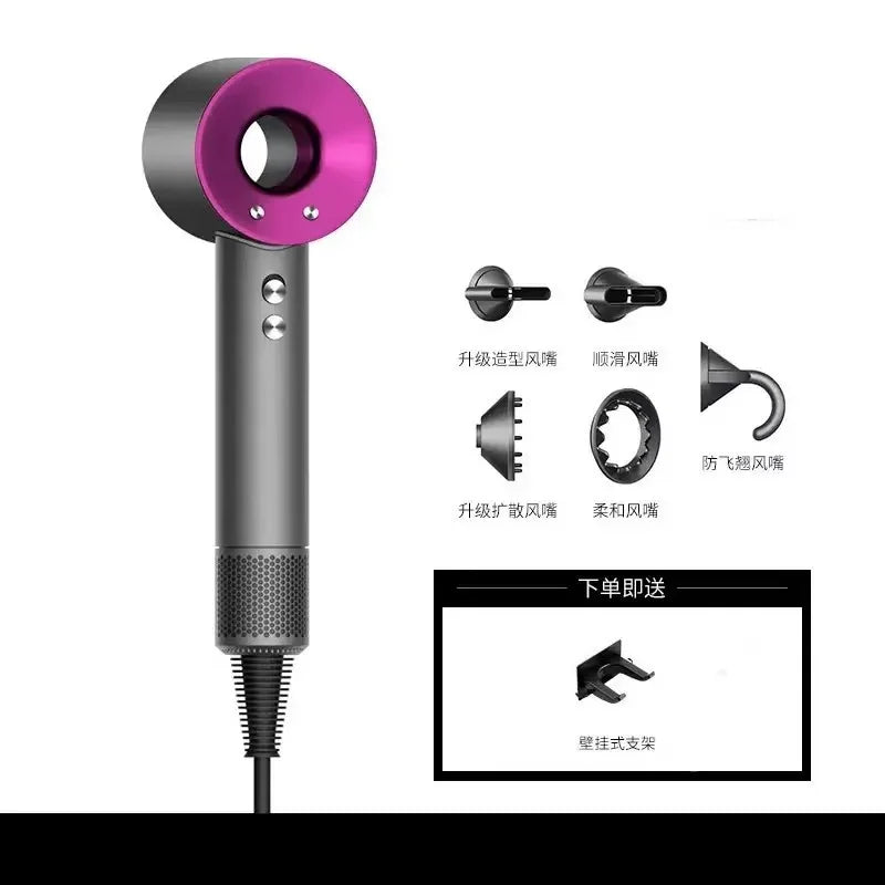 2025 Professional Leafless Hair Dryer with ConstantTemperatureNegativeIonTechnology5 Attachments forHomeTravel PortableHair Care