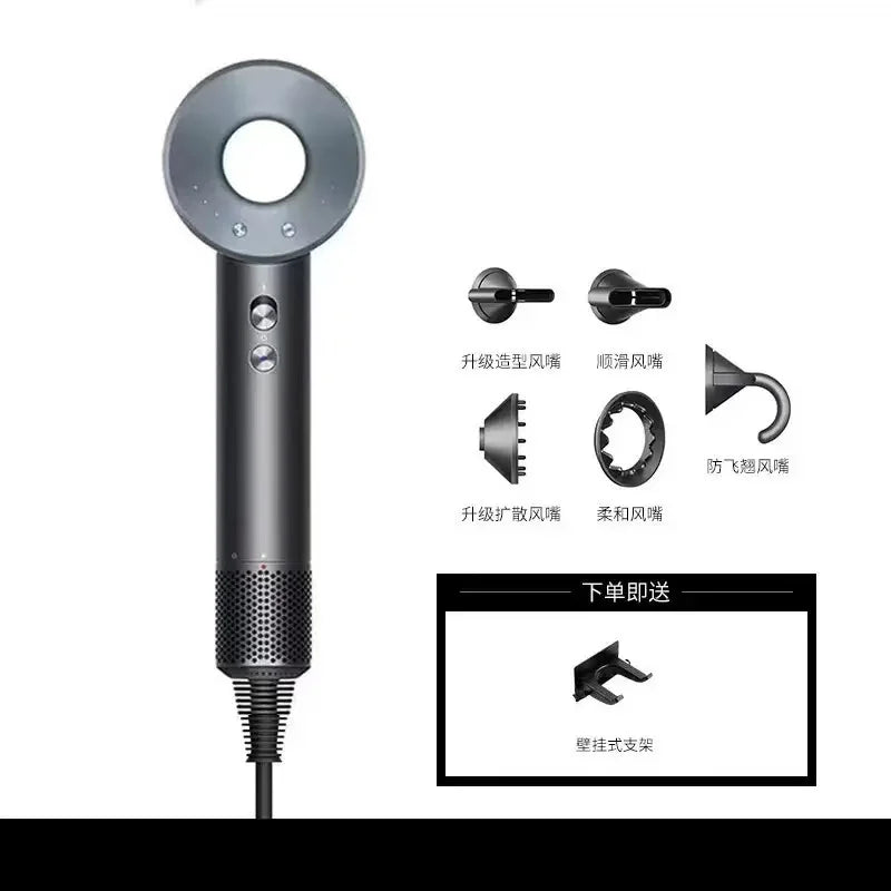 2025 Professional Leafless Hair Dryer with ConstantTemperatureNegativeIonTechnology5 Attachments forHomeTravel PortableHair Care