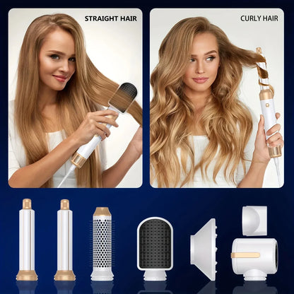 Tinsol 7 In 1 Hair Dryer Brush Brushless High Speed Hair Dryer with Diffuser Ionic Blow Dryer Hot Air Styling Comb Hair Curler
